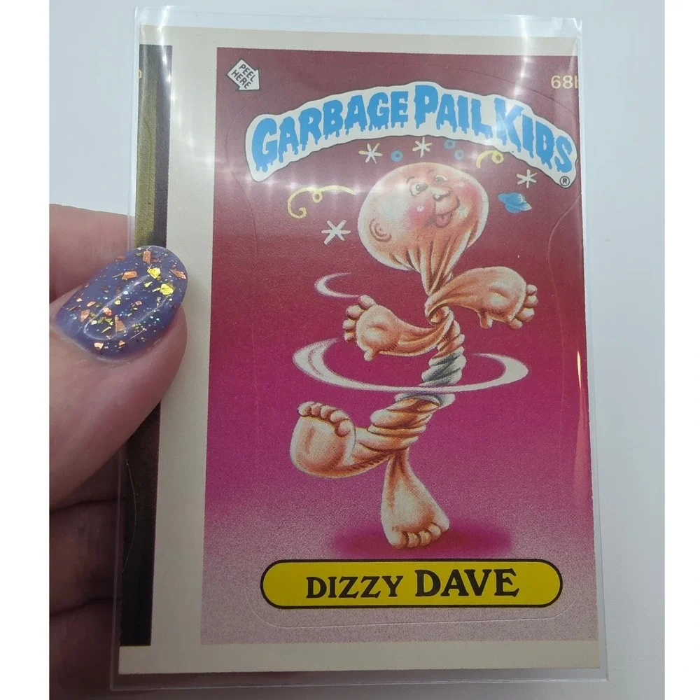 Error Card Miscut Topps Garbage Pail Kids Trading Card OS2 Pink 68b Dizzy Dave